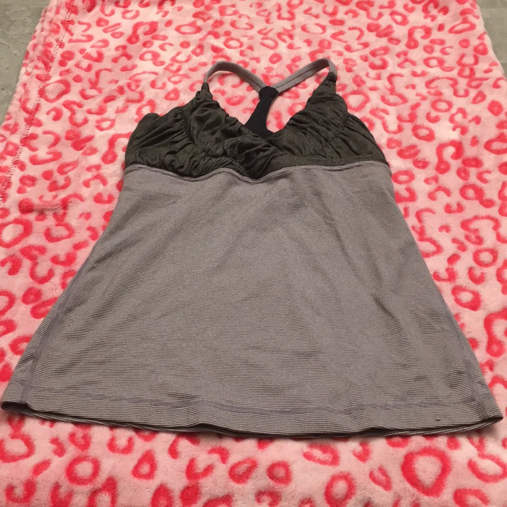 Pink and gray Lululemon sports bra tank size 4